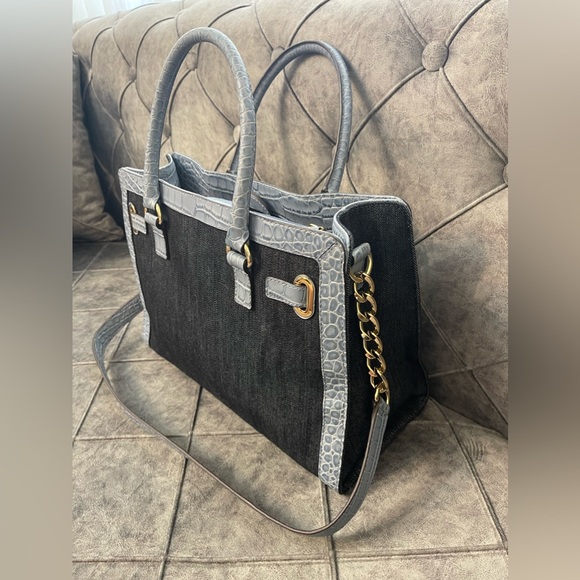 MICHAEL KORS Hamilton Studded Tote Bag - Dark Denim - Picture 7 of 11